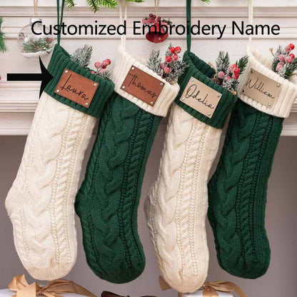 Personalized Laser Customized Knitted Yarn Christmas Gift Decorative Socks