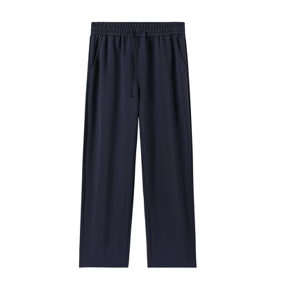 High-waisted Casual Straight-leg Pants