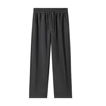 High-waisted Casual Straight-leg Pants